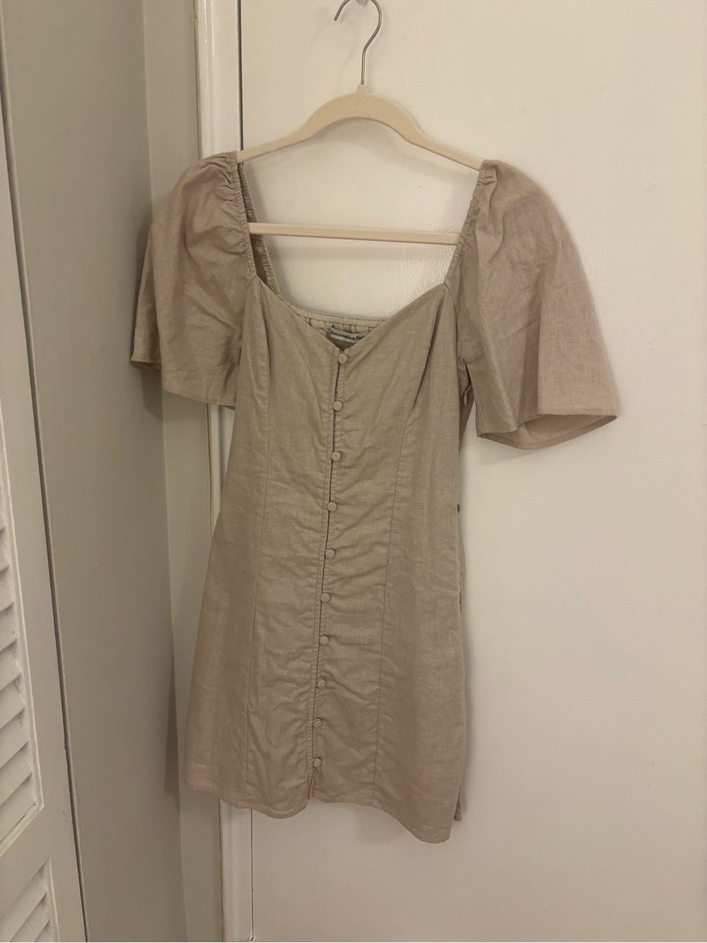 Abercrombie Linen-Blend Button-Front Dress